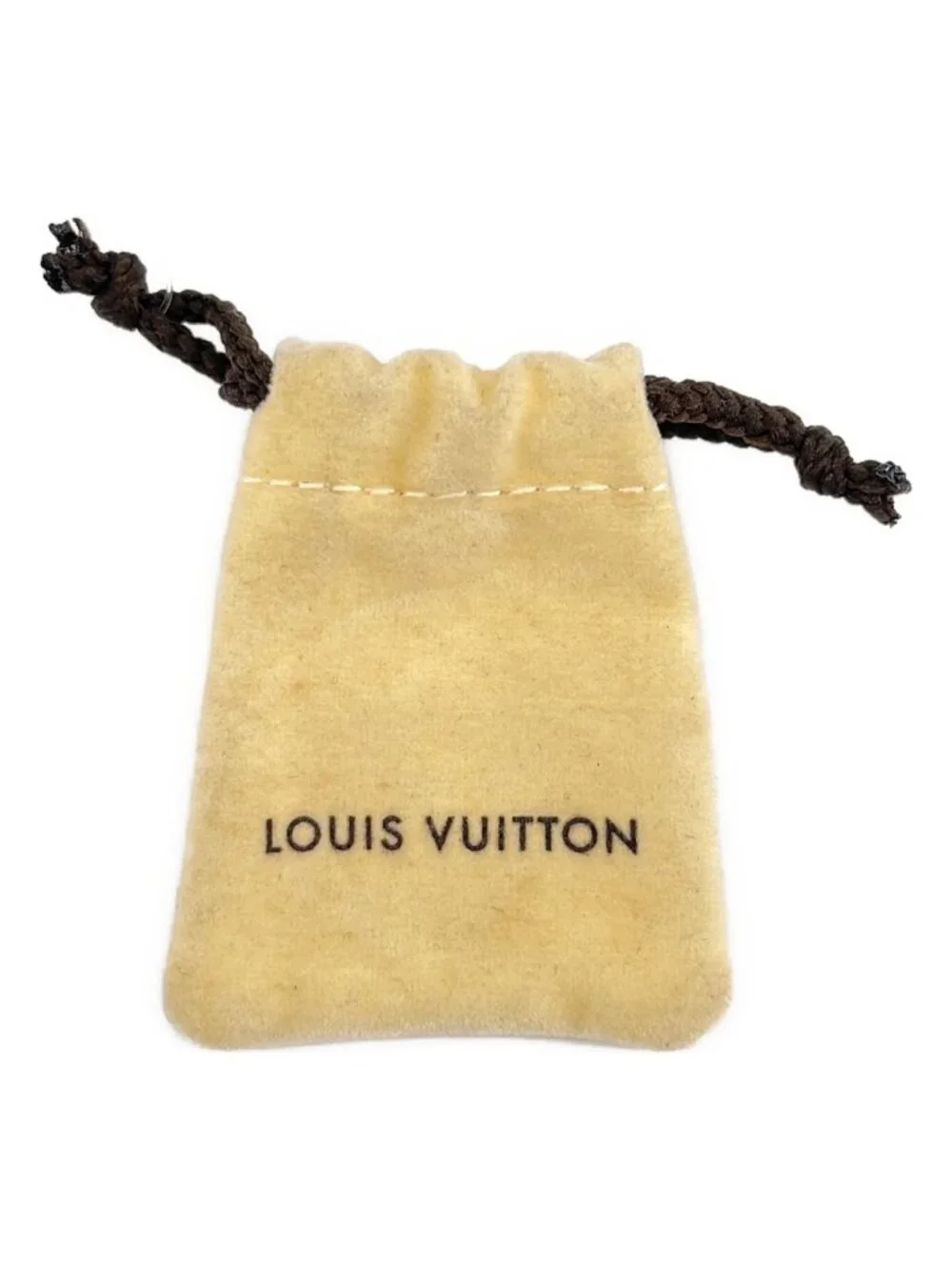 Louis Vuitton Silver Damier Wood Ring 64 Brown